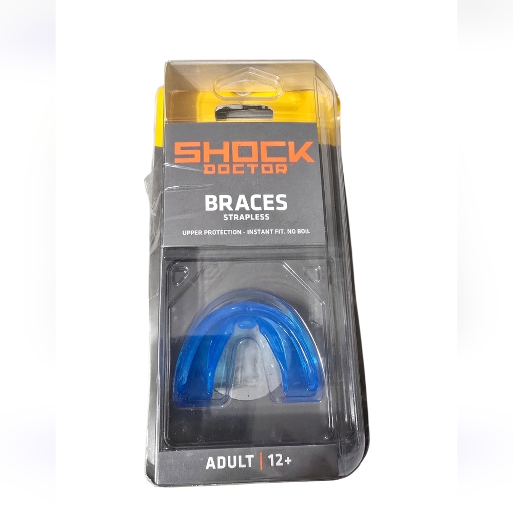 Shock Doctor Blue Strapless Braces Mouthguard